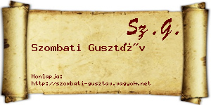 Szombati Gusztáv névjegykártya