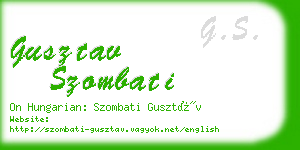 gusztav szombati business card